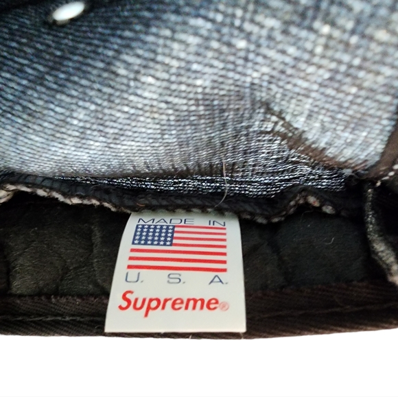 Supreme Harris Tweed 5-panel Camp Cap , light blue - Picture 4 of 4